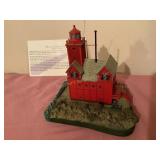 Danbury Mint lighthouse, w/COA & original box -