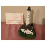 Danbury Mint lighthouse, w/COA & original box -