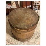 Wood sugar bucket 12"d x 13ï¿½h w/ scoop