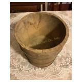 Wood measuring bucket 11"h
