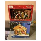 Nativity cookie jar & nativity set in nos