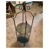 2 Shelf metal stand, foldable, 36"H