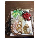 Misc. costume jewelry necklaces & Irish pin back