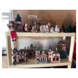 Porcelain and ceramic Christmas, houses,