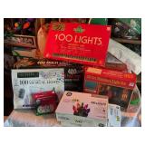 7 Boxes Misc. Christmas lights, NIB, working,