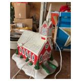 Ceramic church electric/ music box 13" x 17ï¿½ x 9ï¿½