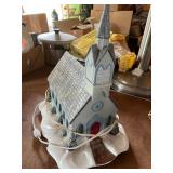 Lighted Ceramic church  14" x 16ï¿½ x 10ï¿½
