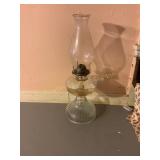 Glass oil lamp 18"h