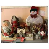 Misc. Christmas decor- Santaï¿½s, ornaments, tins,