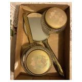 4 pc. Vanity set - beveled hand mirrors, etc