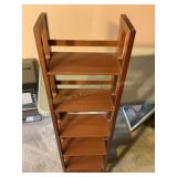 Folding wood shelf 13"w x 53ï¿½h (shows wear)