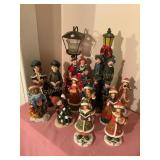Holiday caroler resin figurines, etc. tallest is