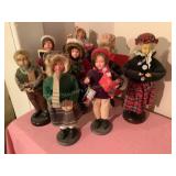 8 Christmas Carolers, 9", etc. NWT