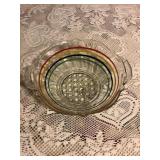 Vtg. Anchor hocking ring ding circus stripe