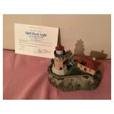 Danbury Mint lighthouse, w/COA - Split Rock Light