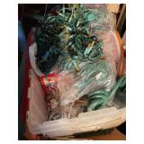 Misc. Christmas decor- tree topper, lights,