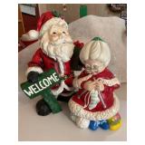 Mr & Mrs Santa Claus 16" tallest