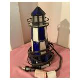 Lighthouse electric portable lamp, 8.5"h