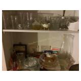 Content of two shelves - glassware, etc. (NO ship)