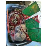 Tinsel, cord holder, rope lights, light up