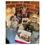 Misc Christmas decor, Angels, tree, ornaments,