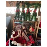 Contents of shelf and basket, Christmas,