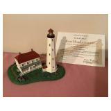 Danbury Mint lighthouse, w/COA - Sandy Hook
