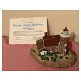 Danbury Mint lighthouse, w/COA & original box -