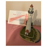Danbury Mint lighthouse, w/COA & original box,