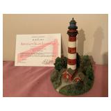 Danbury Mint lighthouse, w/COA & original box -