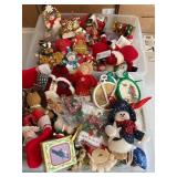 Christmas ornaments in totes