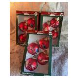 3 boxes Holiday Glass ornaments