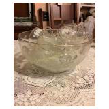 10+ pc. Glass punch bowl set.