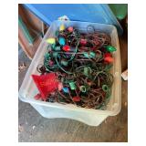 Misc. vtg light strings w/tote, untested