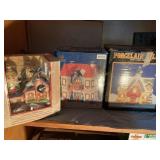 Shelf, contents for lighted houses, and p