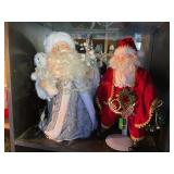 2 Santas, largest is 15"H