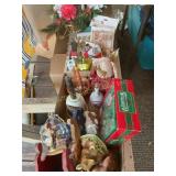 Misc holiday decor, ornaments, bells, angels,