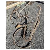 2 hand plows metal & wood