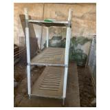 3 Tier metal shelf, 54x26x55"H