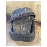 4 Animal feeding/watering troughs/buckets,