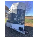 1992 Special Horse trailer 12ft -Blue &white