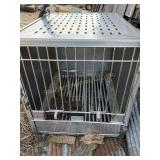 Stainless steel dog kennel, 40x31x32"