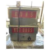 Hot dog cooker & water dispenser