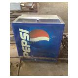 Plastic Pepsi Mt. Dew cooler, 30x16x32"H
