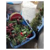 Christmas floral pieces, 34" tree lighted not