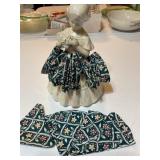 Napkin holder w10 cloth napkins, mother of pearl