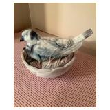Heisey Slag glass Hen on Nest, 6"