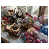 Misc. Christmas lot- tree bulbs, beads, decor