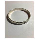 Sterling silver 925 etched bracelet, .75 oz.