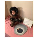 Miska porcelain Eskimo doll, Danbury Mint, 15"